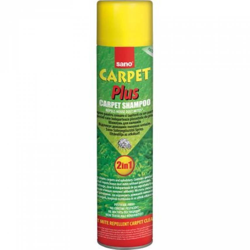 SANO DETERGENT SPUMA COVOARE CARPET PLUS 2IN1 600ML		